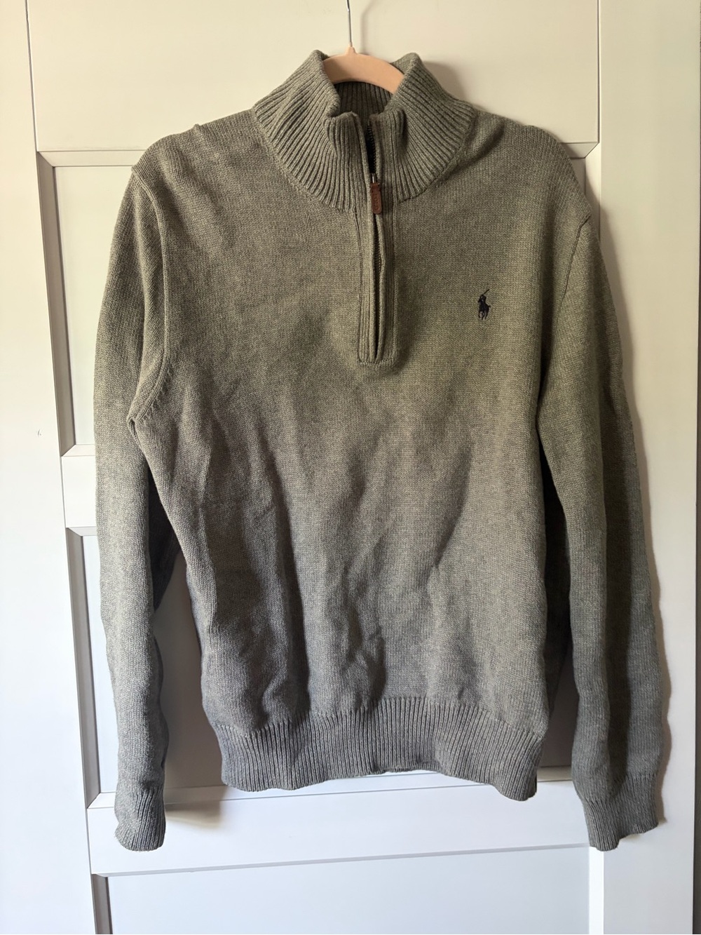 Ralph Lauren Men's grey Half-Zip Sweater